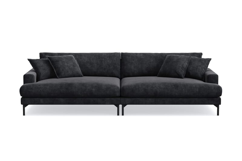 Menard Premium 5-sits Djup Soffa i Chenille - Svartt - Products - Möbler - Soffa