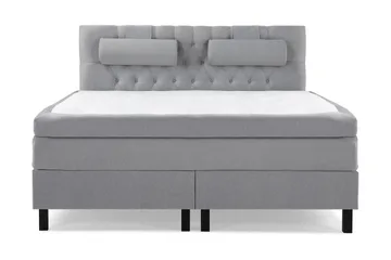 Lucky Komplett Sängpaket 180x200 Polyeter Diamant Sänggavel - Grå - Products - Möbler - Säng - Kontinentalsäng
