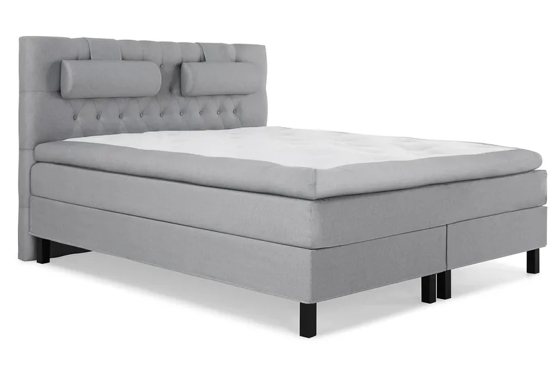Lucky Komplett Sängpaket 180x200 Polyeter Diamant Sänggavel - Grå - Products - Möbler - Säng - Kontinentalsäng