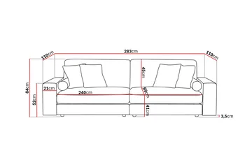 Arken Lyx 4-sits Djup Soffa i Manchester - Brun - Products - Möbler - Soffa - 4 sits soffa