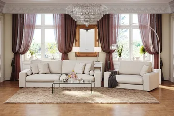 Arken Lyx 4-sits Djup Soffa i Tyg - Ljusbeige - Products - Möbler - Soffa - 4 sits soffa