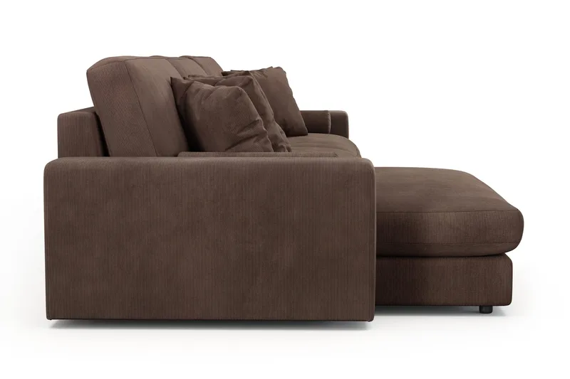 Arken Lyx 6-sits Vändbar L-formad Djup Divansoffa i Manchester - Brun - Products - Möbler - Soffa - Divansoffa & schäslongsoffa