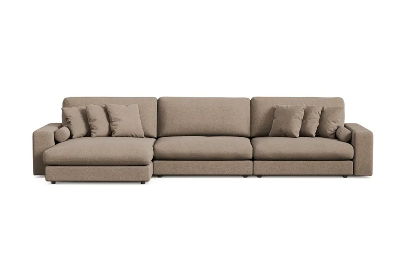Arken Lyx 6-sits Vändbar L-formad Djup Divansoffa i Tyg - Brun - Products - Möbler - Soffa - Divansoffa & schäslongsoffa