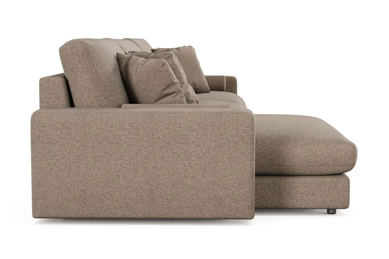 Arken Lyx 6-sits Vändbar L-formad Djup Divansoffa i Tyg - Brun - Products - Möbler - Soffa - Divansoffa & schäslongsoffa