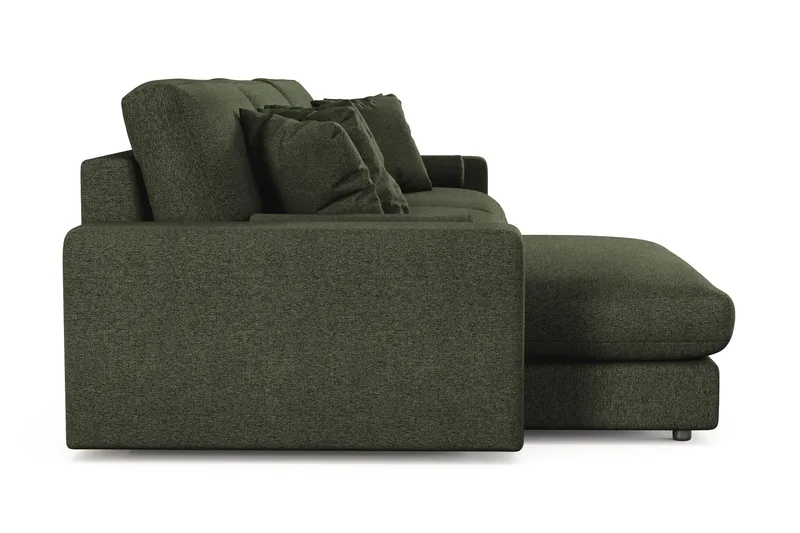 Arken Lyx 6-sits Vändbar L-formad Djup Divansoffa i Tyg - Grön - Products - Möbler - Soffa - Divansoffa & schäslongsoffa