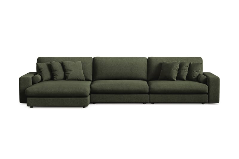 Arken Lyx 6-sits Vändbar L-formad Djup Divansoffa i Tyg - Grön - Products - Möbler - Soffa - Divansoffa & schäslongsoffa