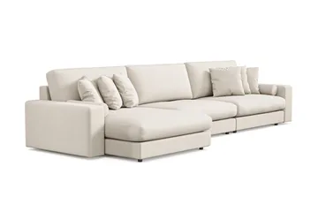 Arken Lyx 6-sits Vändbar L-formad Djup Divansoffa i Tyg - Ljusbeige - Products - Möbler - Soffa - Divansoffa & schäslongsoffa