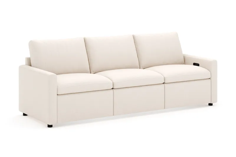 Barsele 3-sits Elektrisk Reclinersoffa - Beige - Products - Möbler - Soffa - Biosoffa & reclinersoffa
