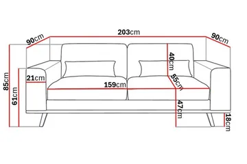 Copenhagen 2-sits Manchestersoffa - Rosa - Products - Möbler - Soffa - 2 sits soffa