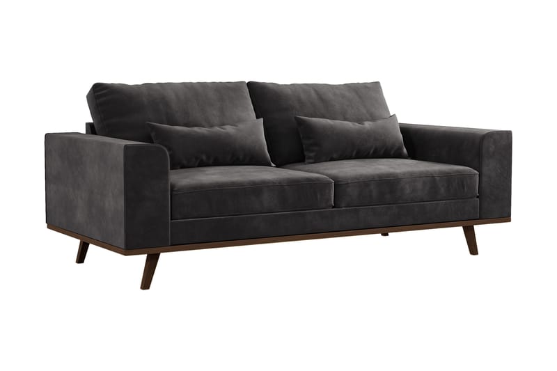 Copenhagen 2-sits Sammetssoffa - Mörkgrå - Products - Möbler - Soffa - Sammetssoffa