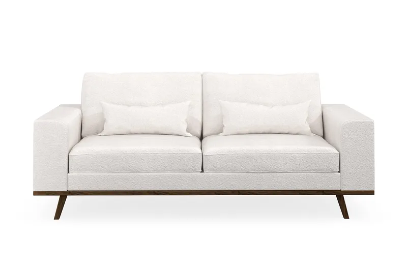Copenhagen 2-sits Soffa i Bouclé - Vit - Products - Möbler - Soffa - 2 sits soffa