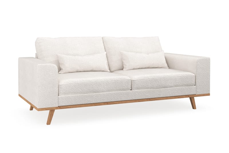 Copenhagen 2-sits Soffa i Bouclé - Vit - Products - Möbler - Soffa - 2 sits soffa