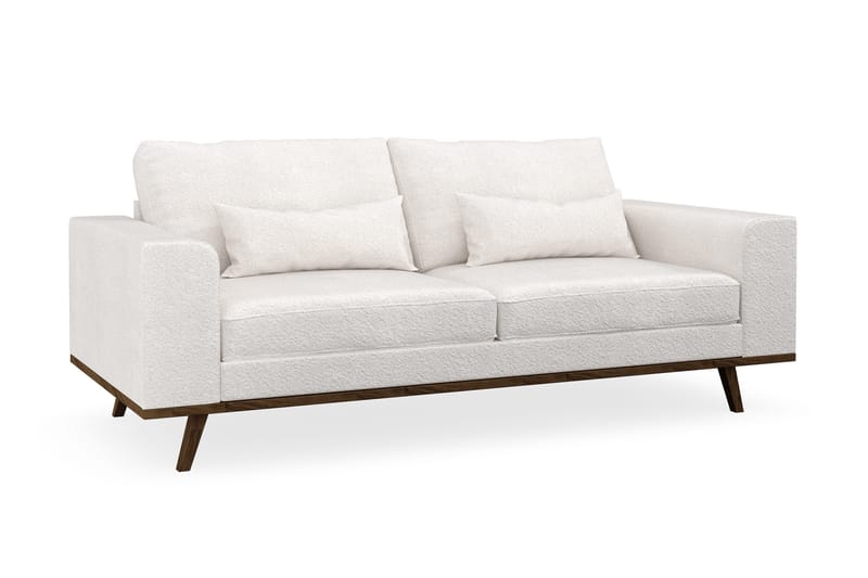 Copenhagen 2-sits Soffa i Bouclé - Vit - Products - Möbler - Soffa - 2 sits soffa