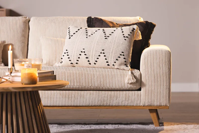 Copenhagen 3-sits Manchestersoffa - Beige - Products - Möbler - Soffa - 3 sits soffa