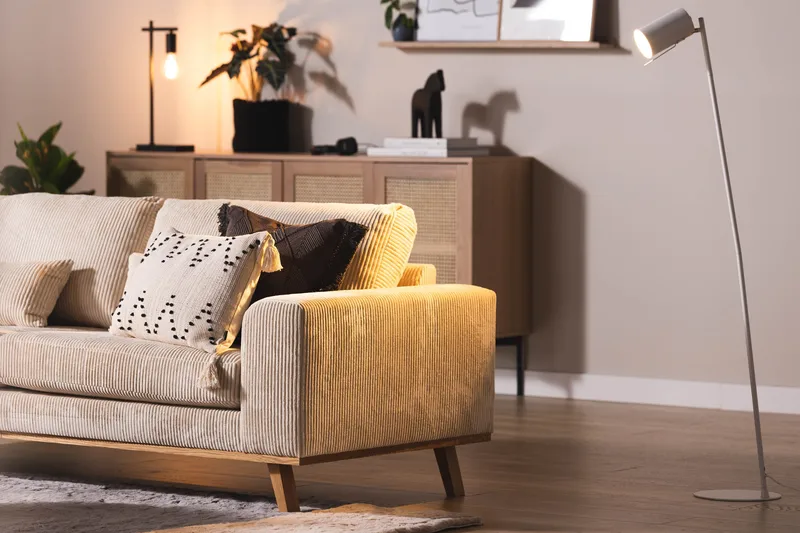 Copenhagen 3-sits Manchestersoffa - Beige - Products - Möbler - Soffa - 3 sits soffa