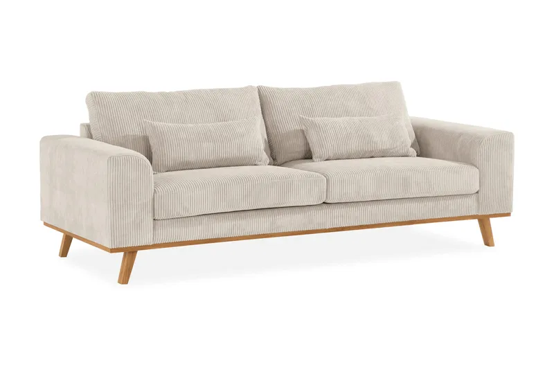 Copenhagen 3-sits Manchestersoffa - Beige - Products - Möbler - Soffa - 3 sits soffa