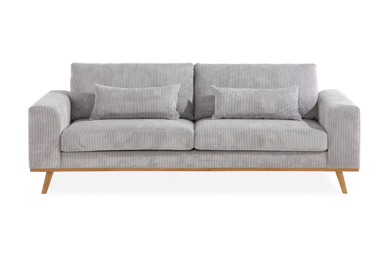 Copenhagen 3-sits Manchestersoffa - Ljusgrå - Products - Möbler - Soffa - 3 sits soffa