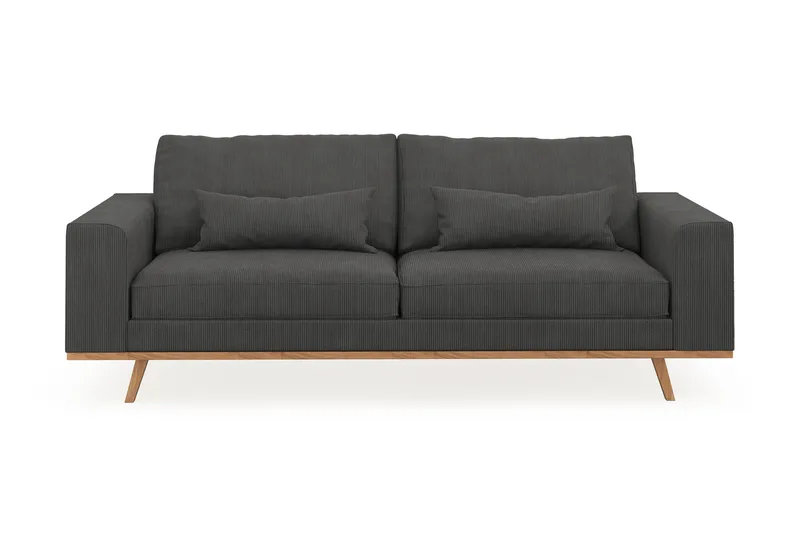 Copenhagen 3-sits Manchestersoffa - Mörkgrå - Products - Möbler - Soffa - 3 sits soffa