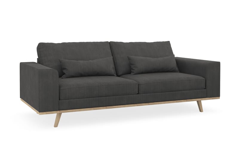 Copenhagen 3-sits Manchestersoffa - Mörkgrå - Products - Möbler - Soffa - 3 sits soffa
