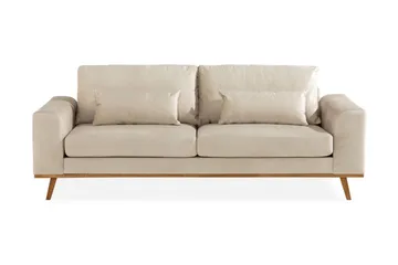 Copenhagen 3-sits Sammetssoffa - Beige - Products - Möbler - Soffa - 3 sits soffa