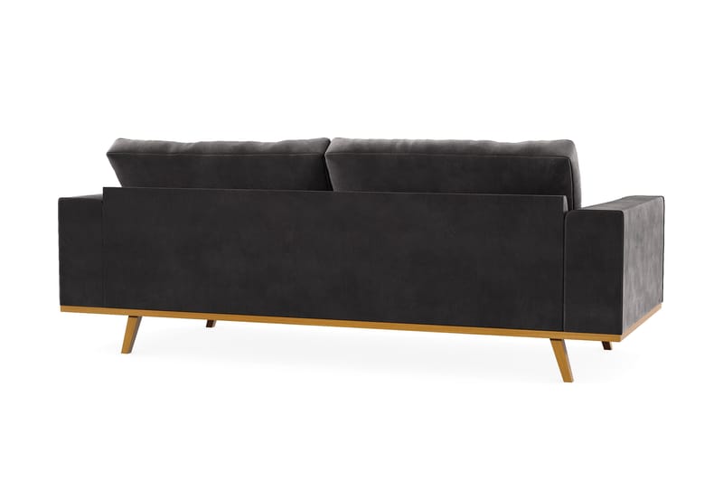 Copenhagen 3-sits Sammetssoffa - Mörkgrå - Products - Möbler - Soffa - 3 sits soffa
