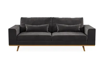 Copenhagen 3-sits Sammetssoffa - Mörkgrå - Products - Möbler - Soffa - 3 sits soffa