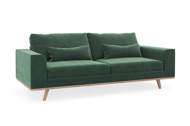 Copenhagen 3-sits Sammetssoffa - Mörkgrön - Products - Möbler - Soffa - 3 sits soffa