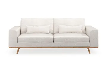 Copenhagen 3-sits Soffa i Bouclé - Vit - Products - Möbler - Soffa - 3 sits soffa