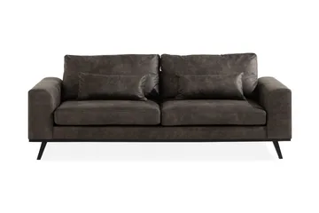 Copenhagen 3-sits Soffa i Konstläder - Mörkgrå - Products - Möbler - Soffa - 3 sits soffa