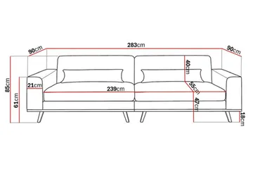 Copenhagen 4-sits Sammetssoffa - Krämvit - Products - Möbler - Soffa - Sammetssoffa