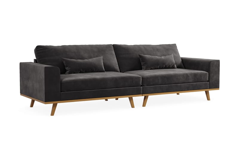 Copenhagen 4-sits Sammetssoffa - Mörkgrå - Products - Möbler - Soffa - Sammetssoffa