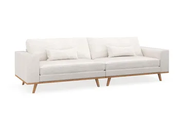 Copenhagen 4-sits Soffa i Bouclé - Vit - Products - Möbler - Soffa - 4 sits soffa
