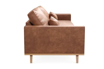 Copenhagen 4-sits Soffa i Konstläder - Brun - Products - Möbler - Soffa - 4 sits soffa