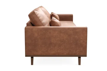 Copenhagen 4-sits Soffa i Konstläder - Brun - Products - Möbler - Soffa - 4 sits soffa
