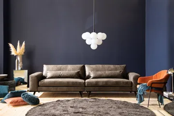 Copenhagen 4-sits Soffa i Konstläder - Mörkgrå - Products - Möbler - Soffa - 4 sits soffa