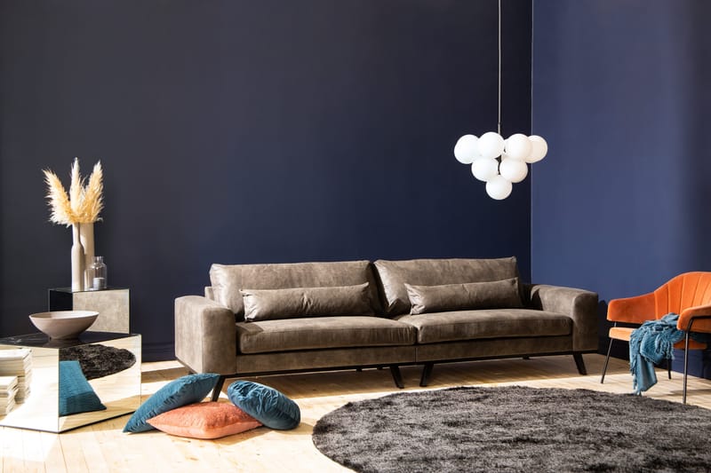 Copenhagen 4-sits Soffa i Konstläder - Mörkgrå - Products - Möbler - Soffa - 4 sits soffa