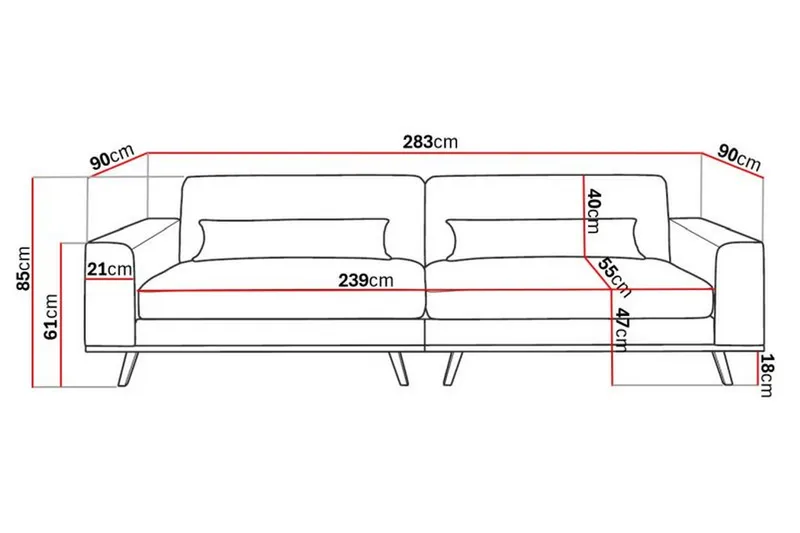 Copenhagen 4-sits Soffa - Products - Möbler - Soffa - 4 sits soffa