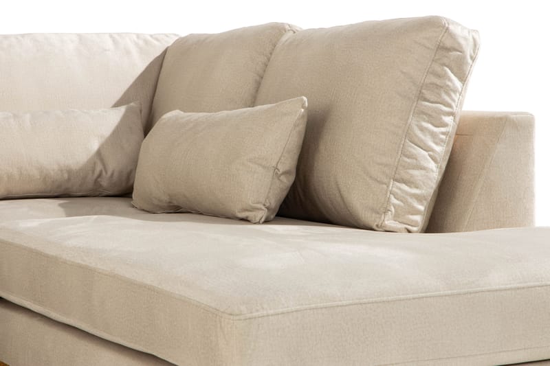Copenhagen 5-sits Högervänd U-formad Large Soffa med Divan och Schäslong i Sammet - Beige - Products - Möbler - Soffa - Sammetssoffa