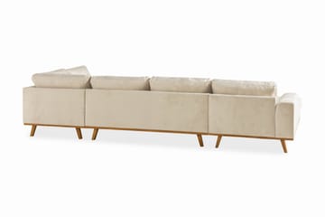 Copenhagen 5-sits Högervänd U-formad Large Soffa med Divan och Schäslong i Sammet - Beige - Products - Möbler - Soffa - Sammetssoffa