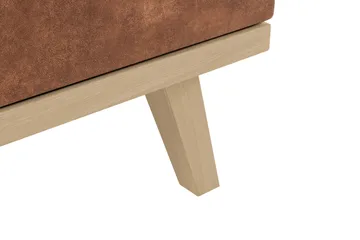 Copenhagen 5-sits Högervänd U-formad Soffa med Divan och Schäslong i Konstläder - Brun - Products - Möbler - Soffa - Skinnsoffa
