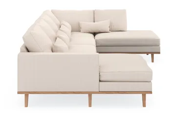 Copenhagen 5-sits Högervänd U-formad Soffa med Divan och Schäslong i Manchester - Beige - Products - Möbler - Soffa - U-soffa