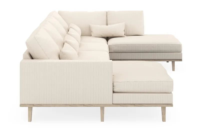 Copenhagen 5-sits Högervänd U-formad Soffa med Divan och Schäslong i Manchester - Beige - Products - Möbler - Soffa - U-soffa