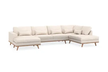 Copenhagen 5-sits Högervänd U-formad Soffa med Divan och Schäslong i Manchester - Beige - Products - Möbler - Soffa - U-soffa