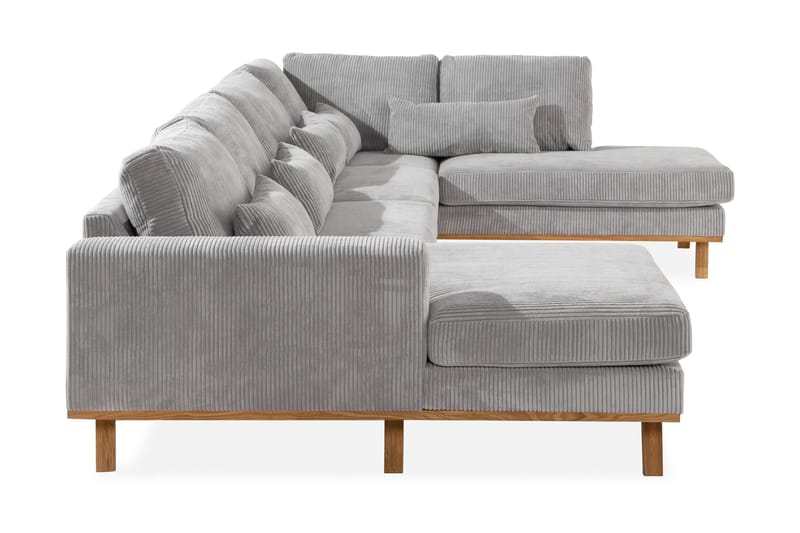 Copenhagen 5-sits Högervänd U-formad Soffa med Divan och Schäslong i Manchester - Ljusgrå - Products - Möbler - Soffa - U-soffa