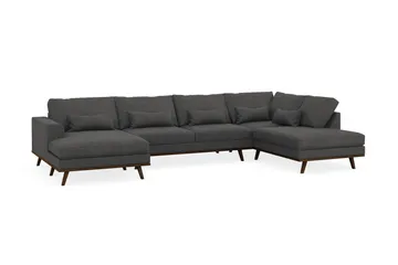 Copenhagen 5-sits Högervänd U-formad Soffa med Divan och Schäslong i Manchester - Mörkgrå - Products - Möbler - Soffa - U-soffa