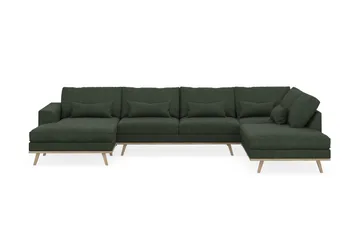 Copenhagen 5-sits Högervänd U-formad Soffa med Divan och Schäslong i Manchester - Mörkgrön - Products - Möbler - Soffa - U-soffa