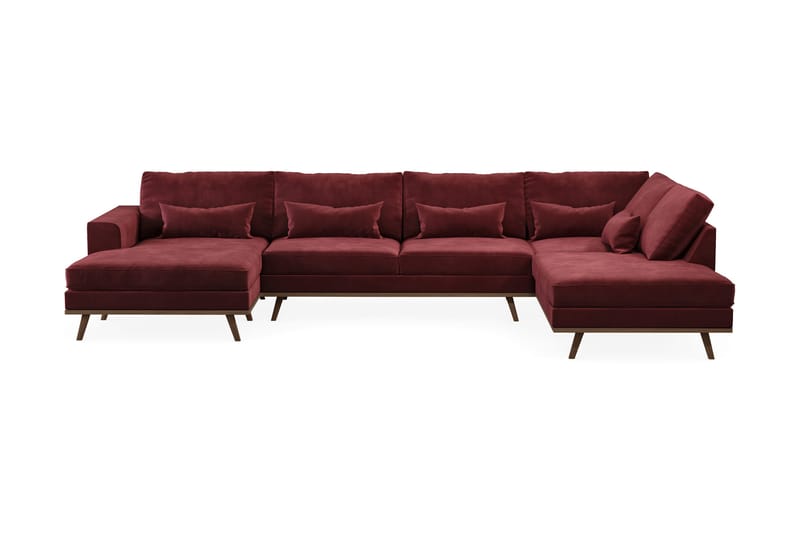 Copenhagen 5-sits Högervänd U-formad Soffa med Divan och Schäslong i Sammet - Lila - Products - Möbler - Soffa - Sammetssoffa