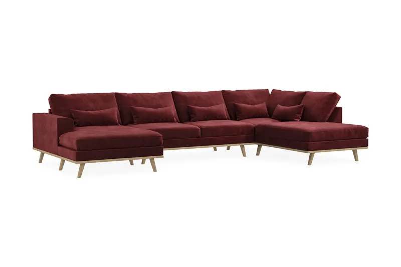 Copenhagen 5-sits Högervänd U-formad Soffa med Divan och Schäslong i Sammet - Lila - Products - Möbler - Soffa - Sammetssoffa