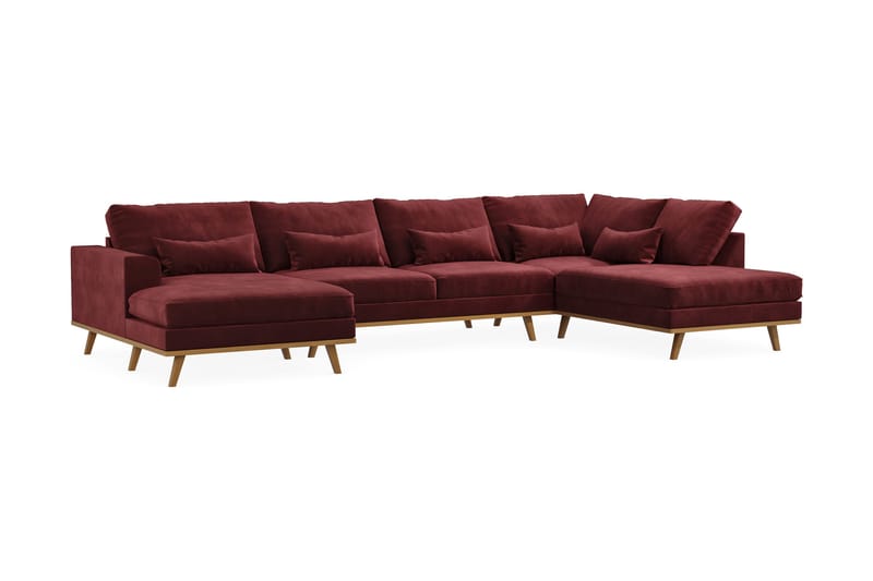Copenhagen 5-sits Högervänd U-formad Soffa med Divan och Schäslong i Sammet - Lila - Products - Möbler - Soffa - Sammetssoffa