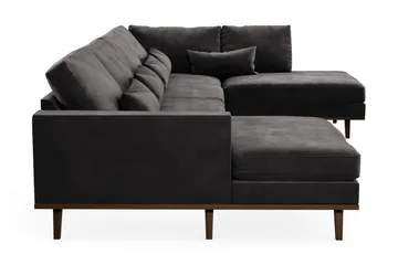Copenhagen 5-sits Högervänd U-formad Soffa med Divan och Schäslong i Sammet - Mörkgrå - Products - Möbler - Soffa - Sammetssoffa
